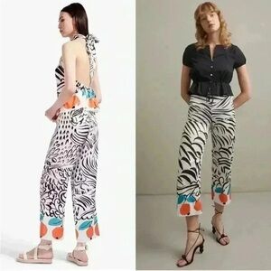 STAUD Black and White Maxi Pencil Jumpsuit Resort Wear